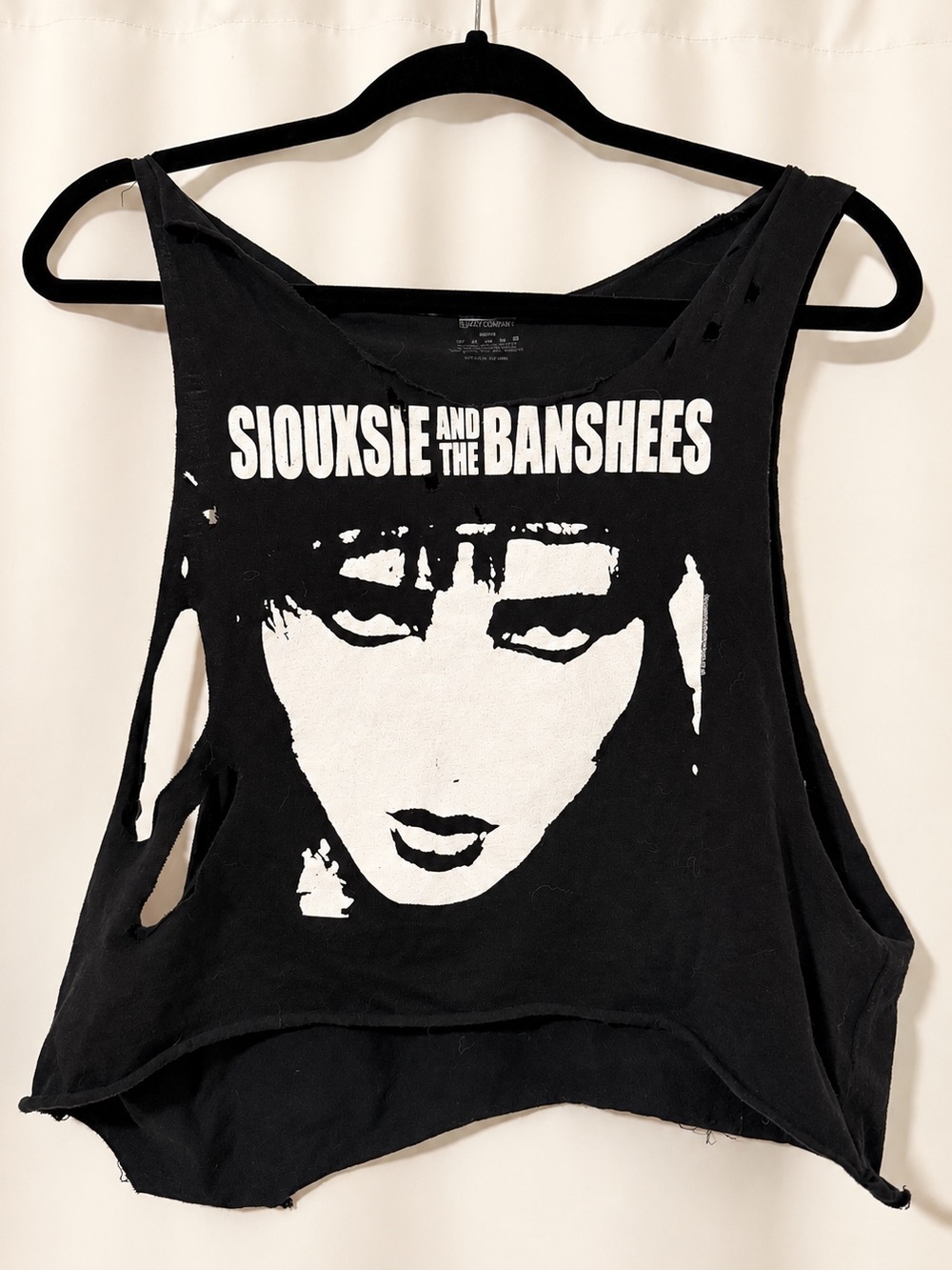 Siouxsie & the Banshees Studded Distressed Tank Top Gothic Punk Band M